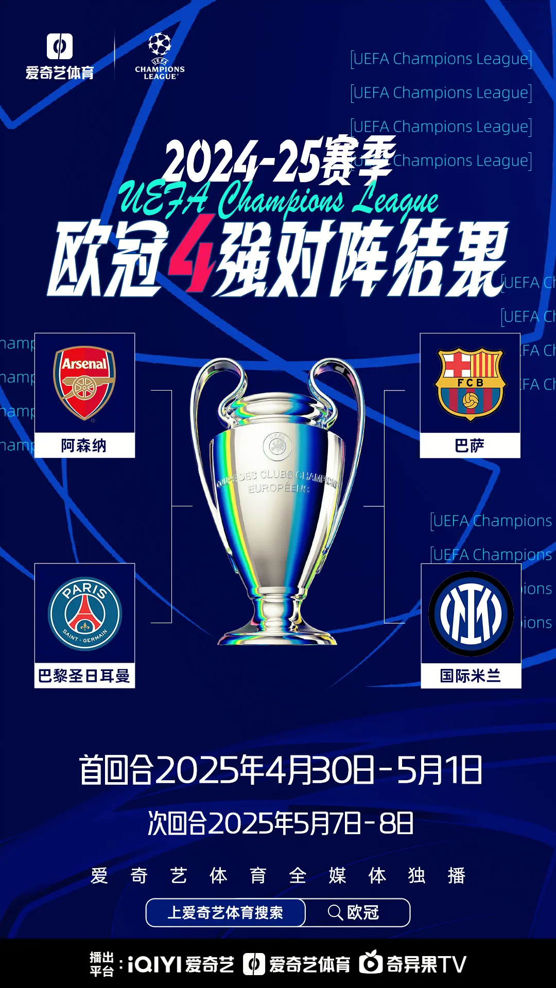 包含欧冠预选赛强手如林，比赛精彩纷呈的词条